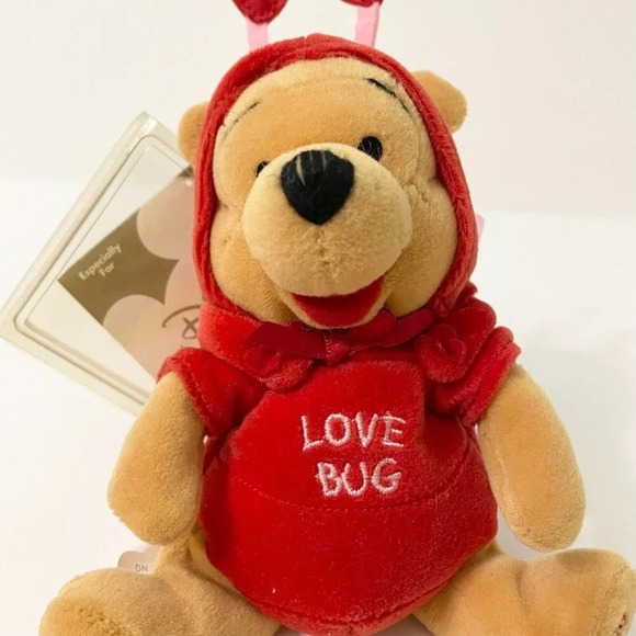 Disney Firefly Love Bug Winnie the Pooh Mini Bean Bag 8 Inch Plush - Picture 15 of 15